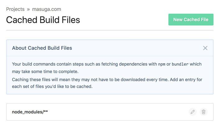 DeployHQ Cached Build Files