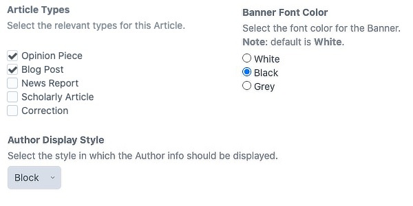 Radio Button field, Dropdown field, and Checkboxes field