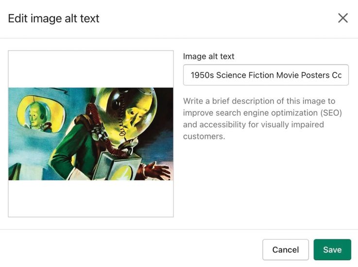 Shopify Collection Alt Test modal window