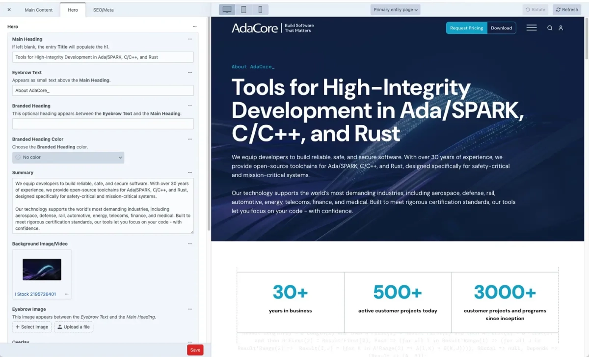 Adacore live preview